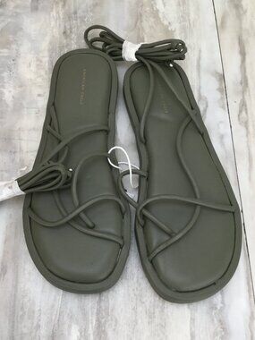 NEW American Eagle Olive Gladiator Sandals 9.5